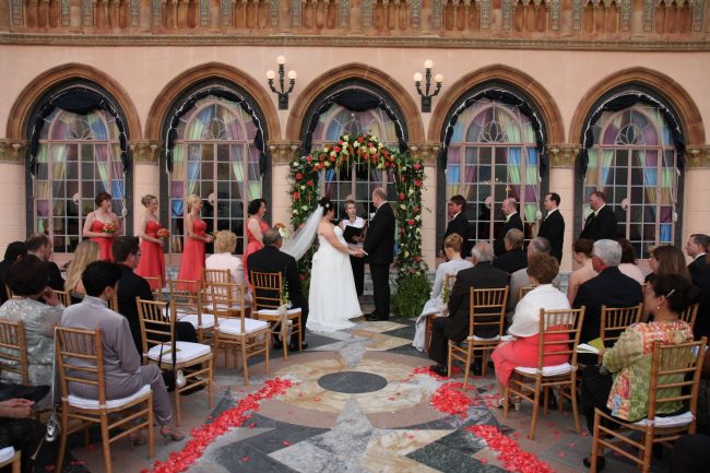 wedding ceremony Wedding ceremony at the Ringling in Sarasota