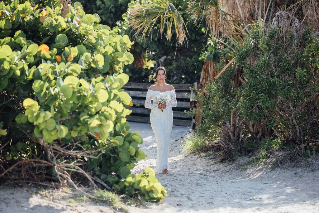 Bride’s tropical embrace